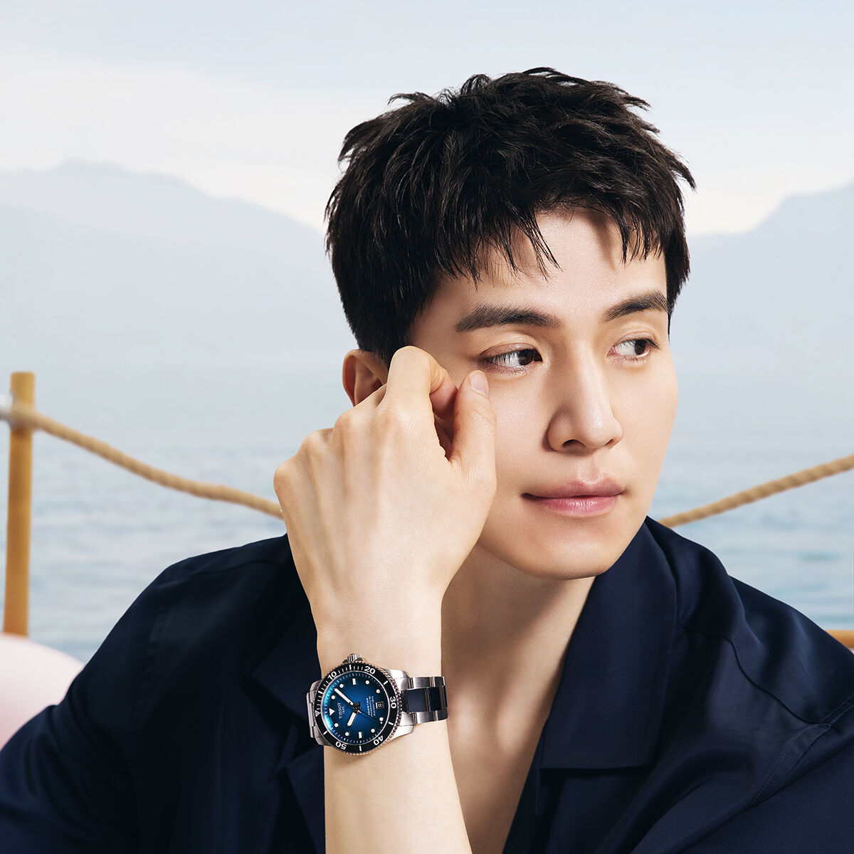 Illustration image for the "Watches for Him" section featuring a men's watch model