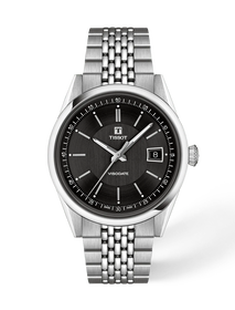 Front view of the watch Tissot Visodate 39mm with shadow