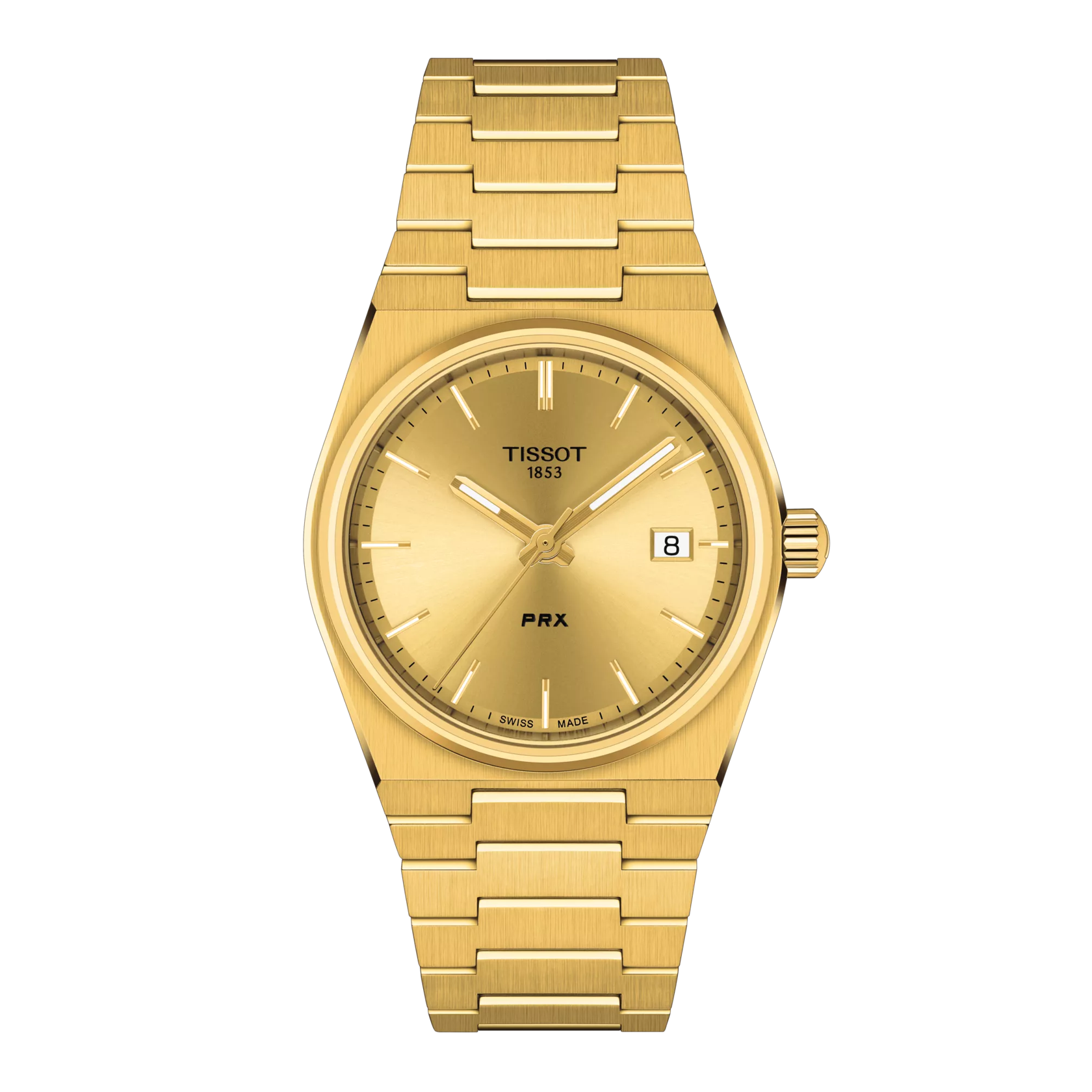 Front view of the watch Tissot PRX 35mm