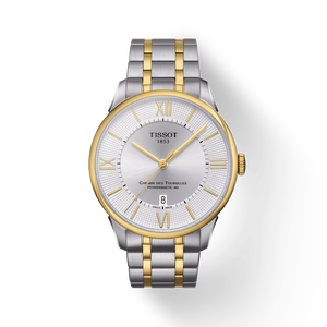 Front view of the watch Tissot 杜魯爾系列自動款 with shadow
