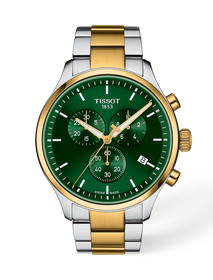 Front view of the watch Tissot Chrono XL Classic with shadow