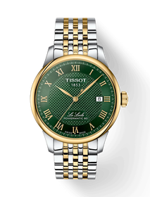 그림자가 있는 Tissot Le Locle 39.3mm 시계의 전면 보기