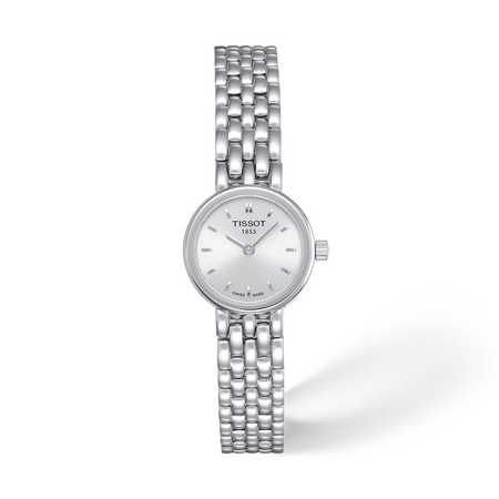 Front view of the watch Tissot Lovely Round 19.5mm with shadow