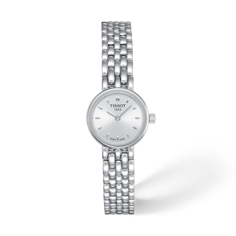 Front view of the watch Tissot Lovely Round 19.5mm with shadow