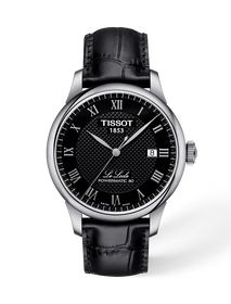 Front view of the watch Tissot Le Locle 39.3mm with shadow