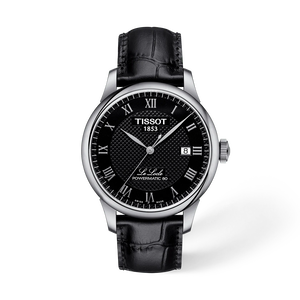 Front view of the watch Tissot Le Locle 39.3mm with shadow