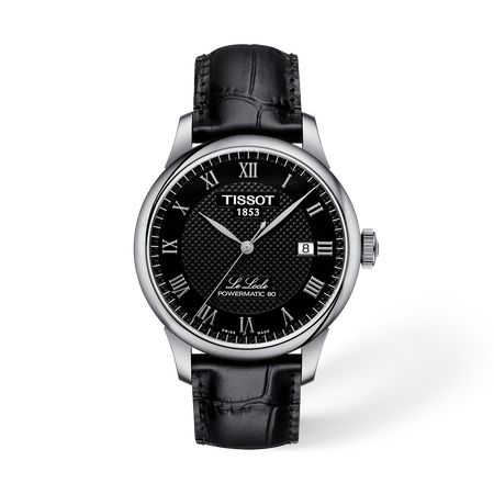 Front view of the watch Tissot Le Locle 39.3mm with shadow