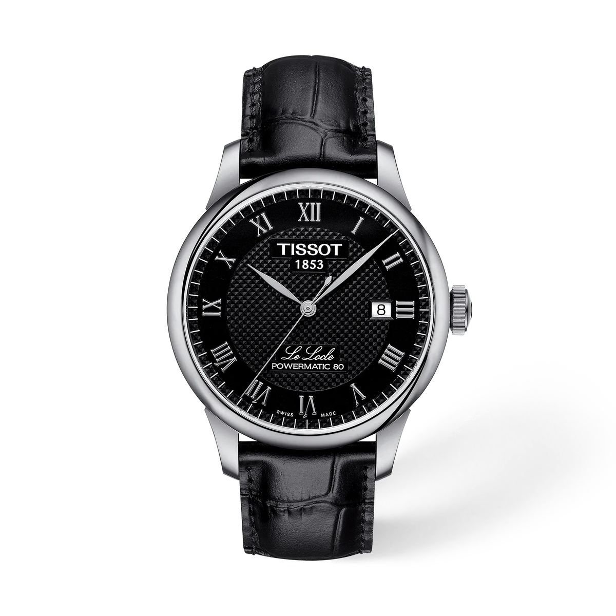 Мужские часы Tissot Le Locle 39.3 мм, цвет: Чёрный / Чёрный кожаный