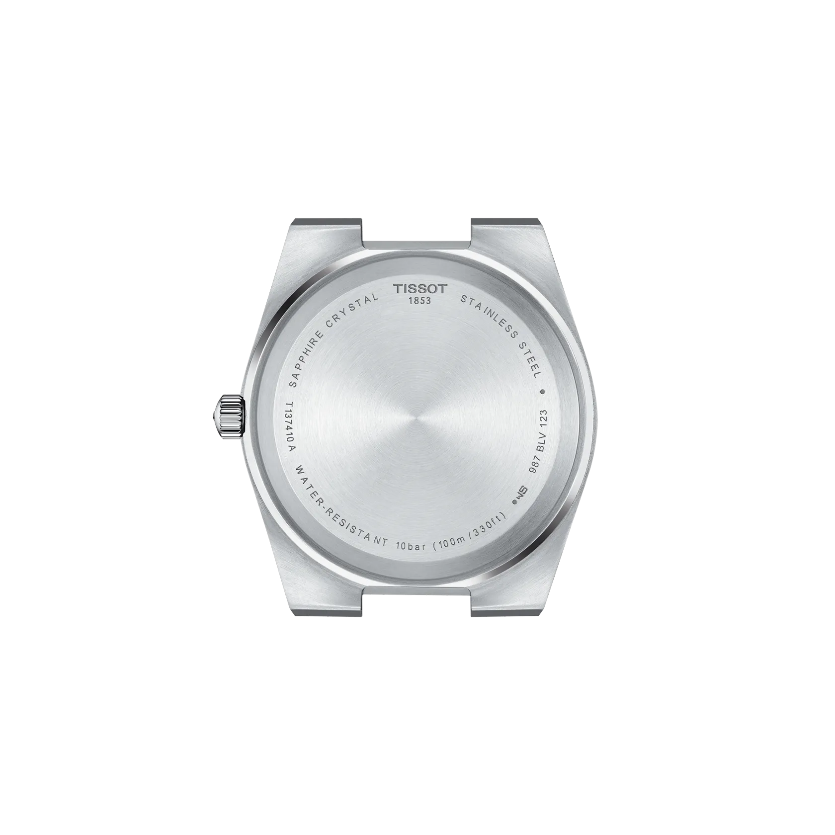 Back view of the watch case Tissot PRX 40mm