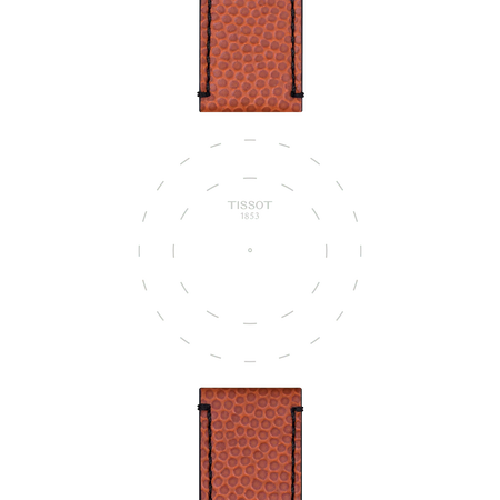 Focus on the lugs of Tissot Official NBA WILSONÂ® Leather Strap Lugs 22mm