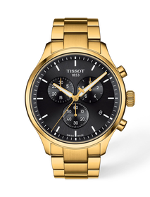 Front view of the watch Tissot Chrono XL Classic with shadow
