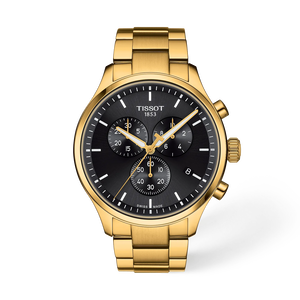 Front view of the watch Tissot Chrono XL Classic with shadow