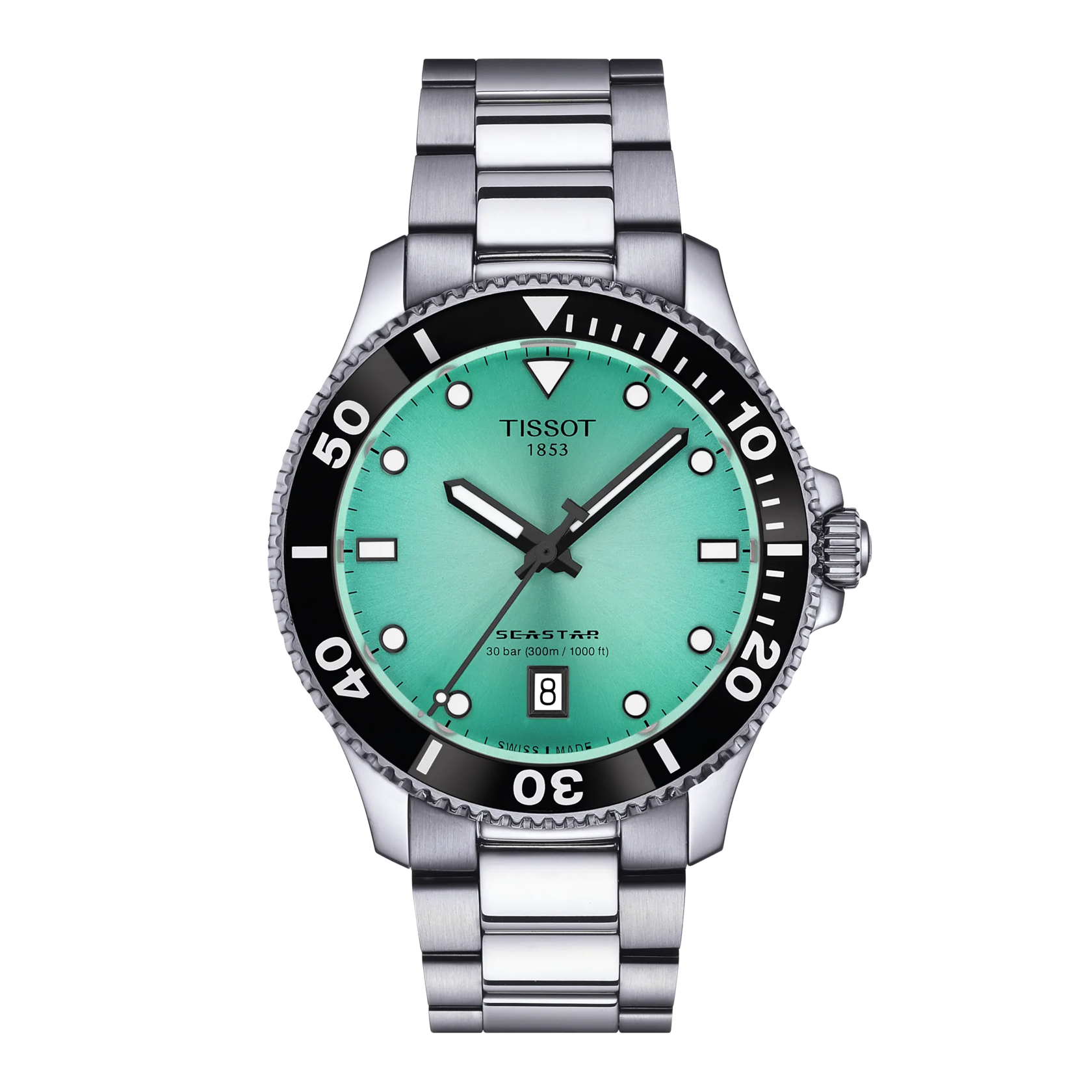 Vorderansicht der Uhr Tissot Seastar 1000 40mm