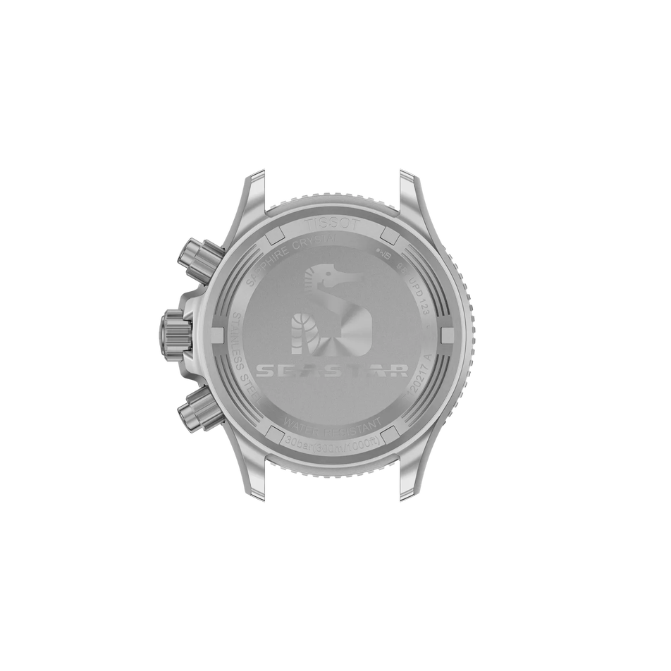 Back view of the watch case Tissot Seastar 1000 38mm