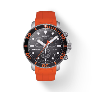 Front view of the watch Tissot 海星1000系列計時款 with shadow
