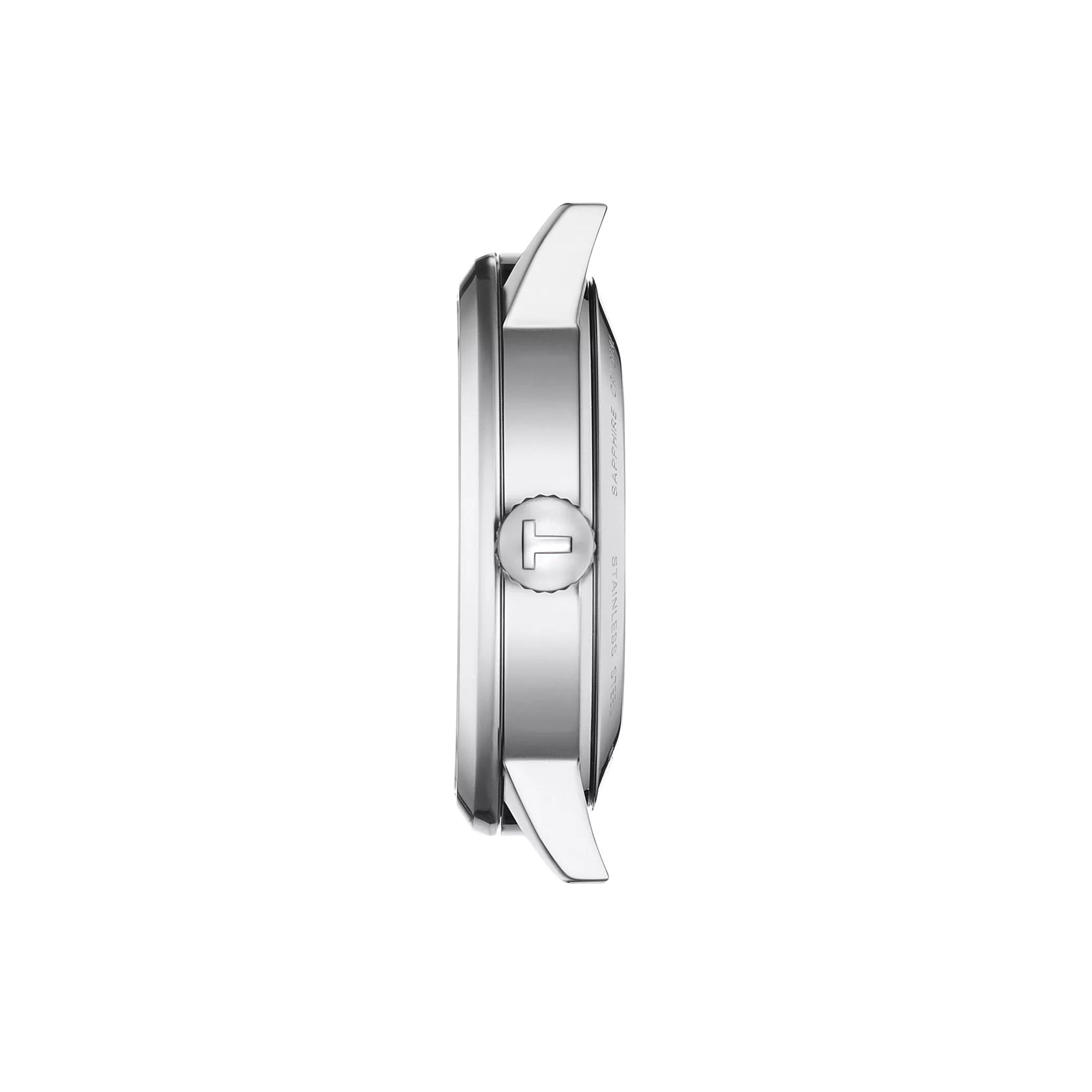Profile view of the watch case Tissot Classic Dream Swissmatic