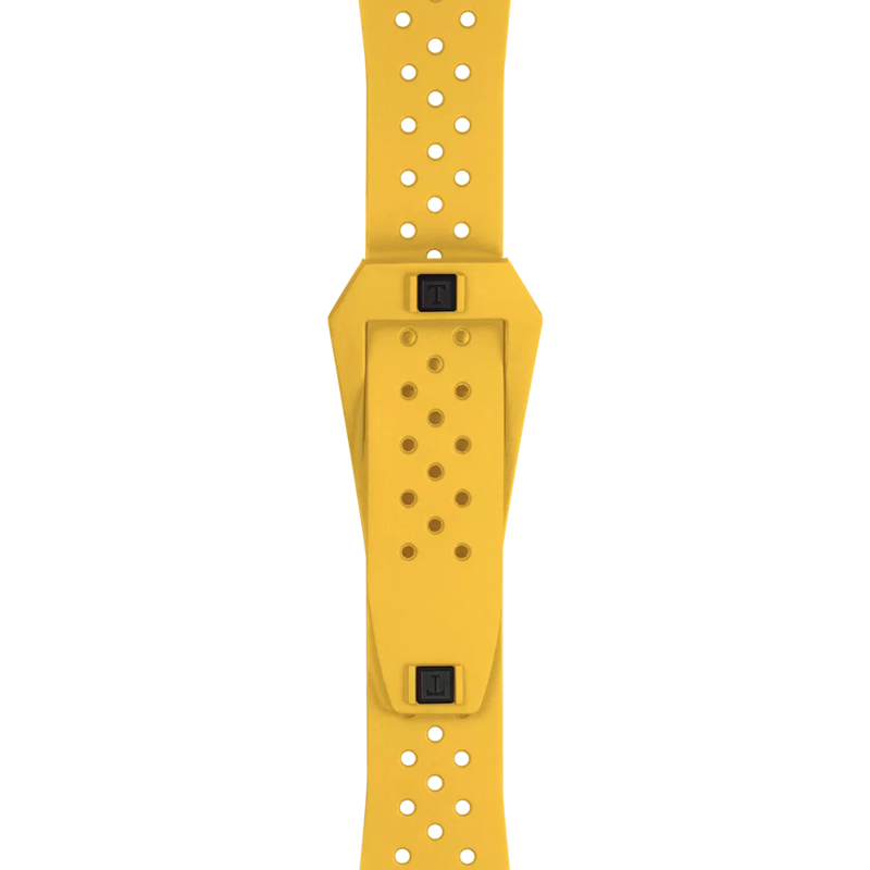 Zoom on Tissot Official Yellow Sideral Rubber Strap