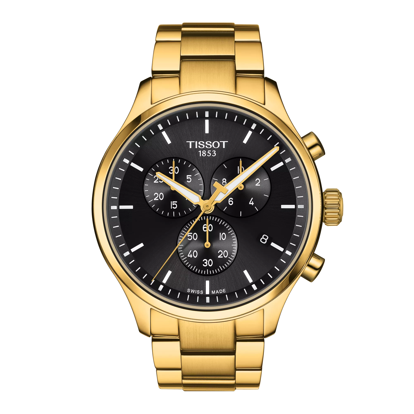 Front view of the watch Tissot Chrono XL Classic