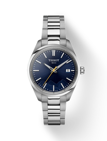 Front view of the watch Tissot PR 100 Jungfraubahn 34mm with shadow