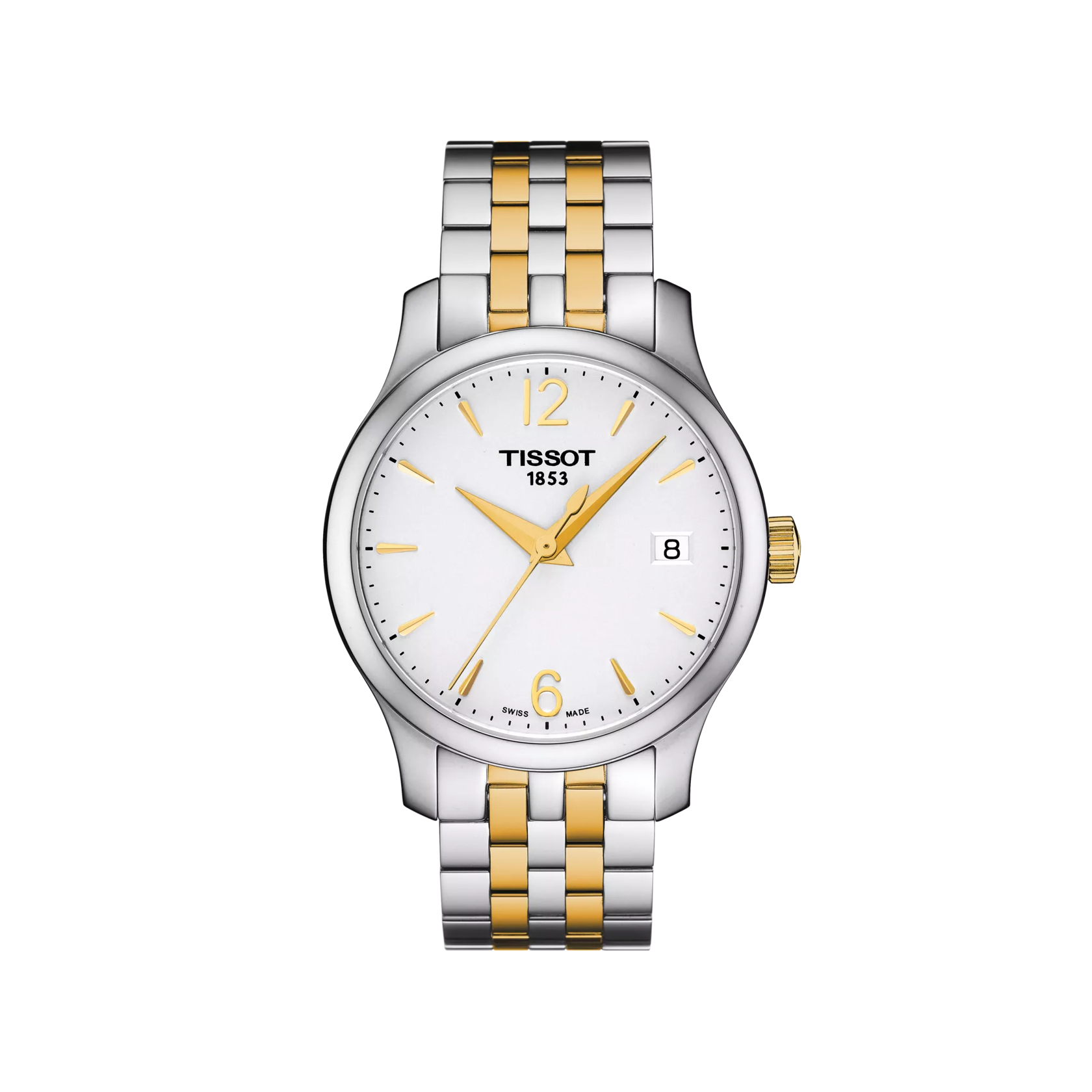 Front view of the watch Tissot Tradition Lady