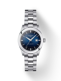 Front view of the watch Tissot T-My Lady Automatic with shadow