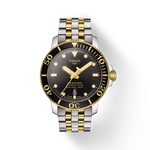 Front view of the watch Tissot Seastar 1000 Powermatic 80 with shadow