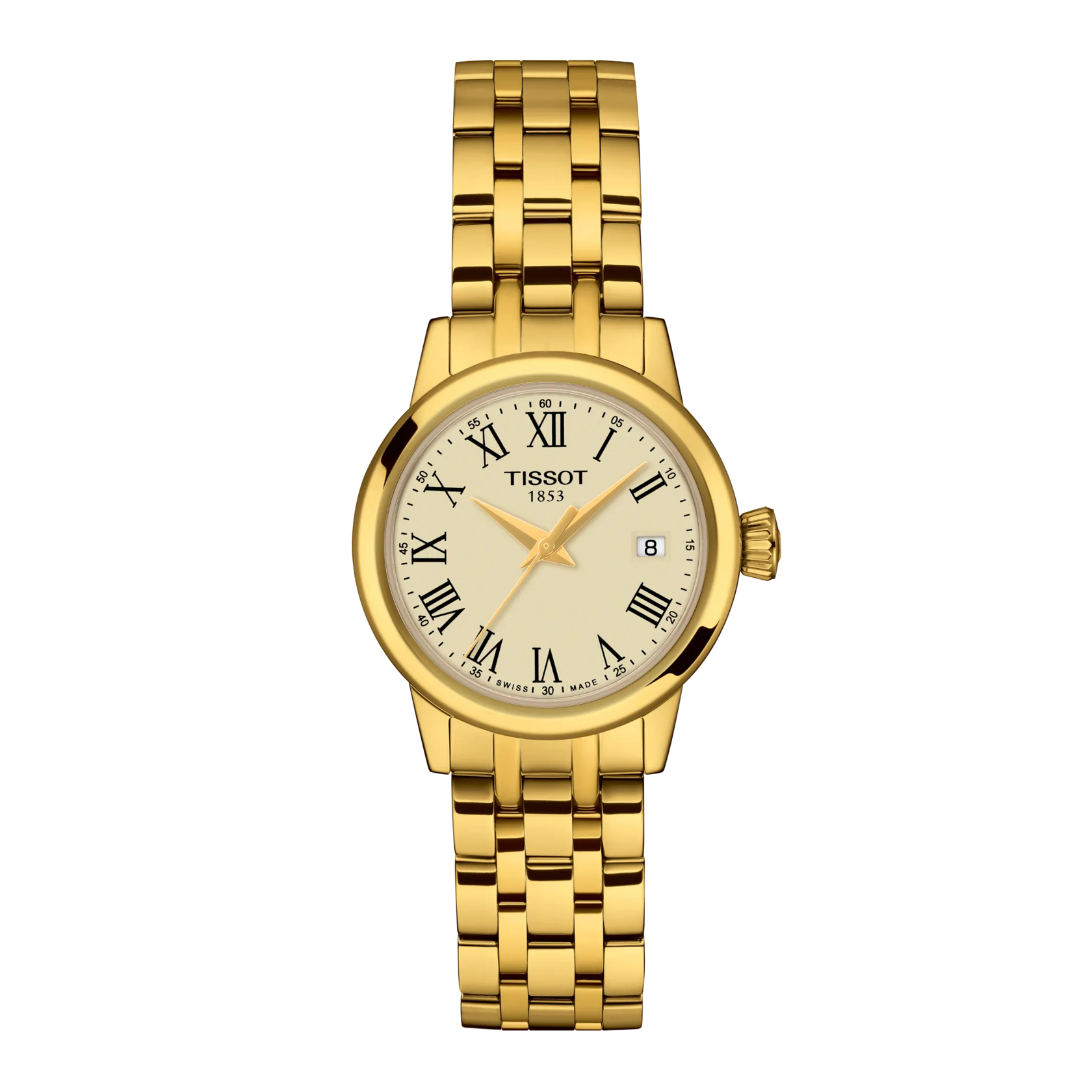 Front view of the watch Tissot Classic Dream 28mm