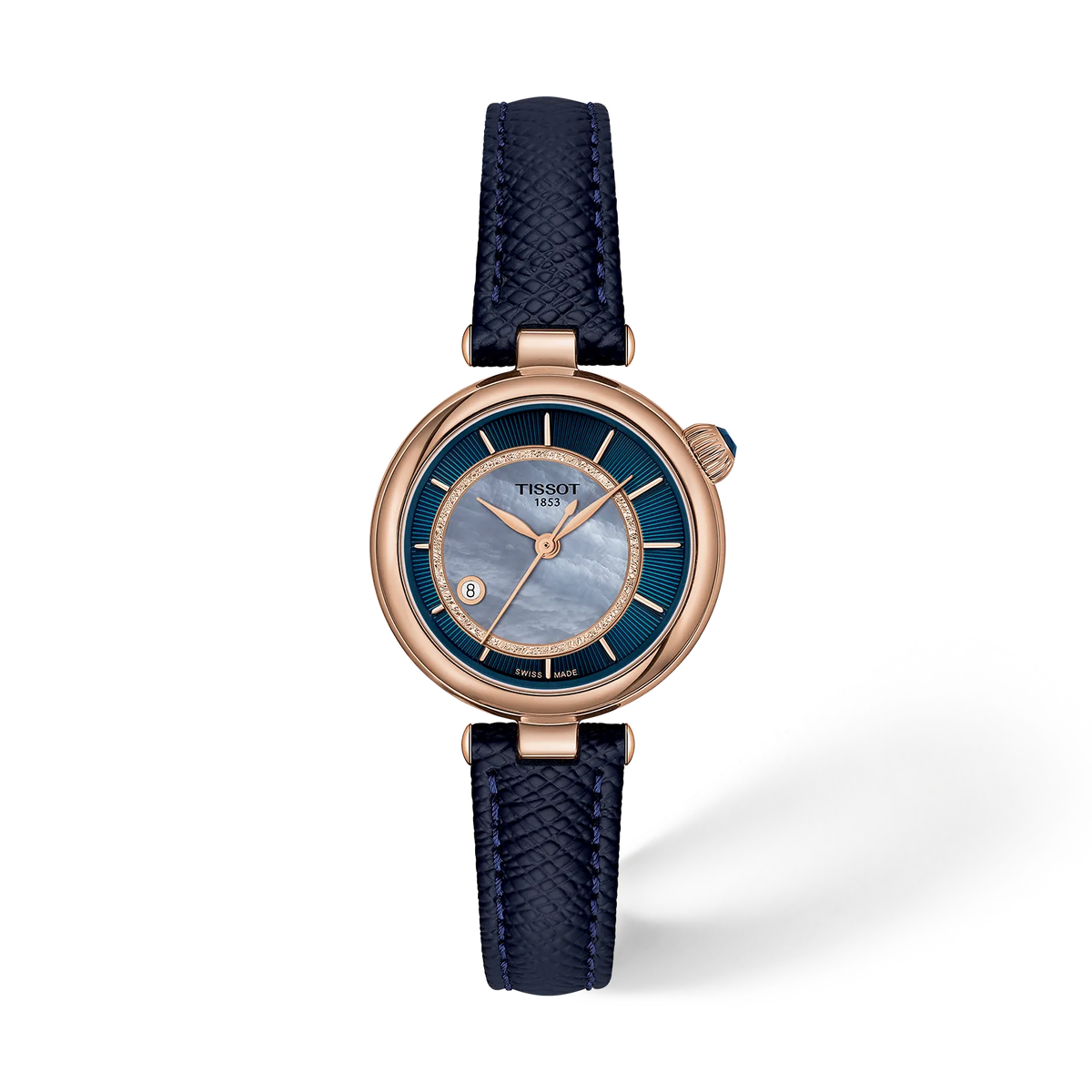 Женские часы Tissot Désir 28 мм, цвет: Синий жемчужный