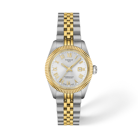 Vue de face de la montre Tissot Ballade 30mm avec ombre