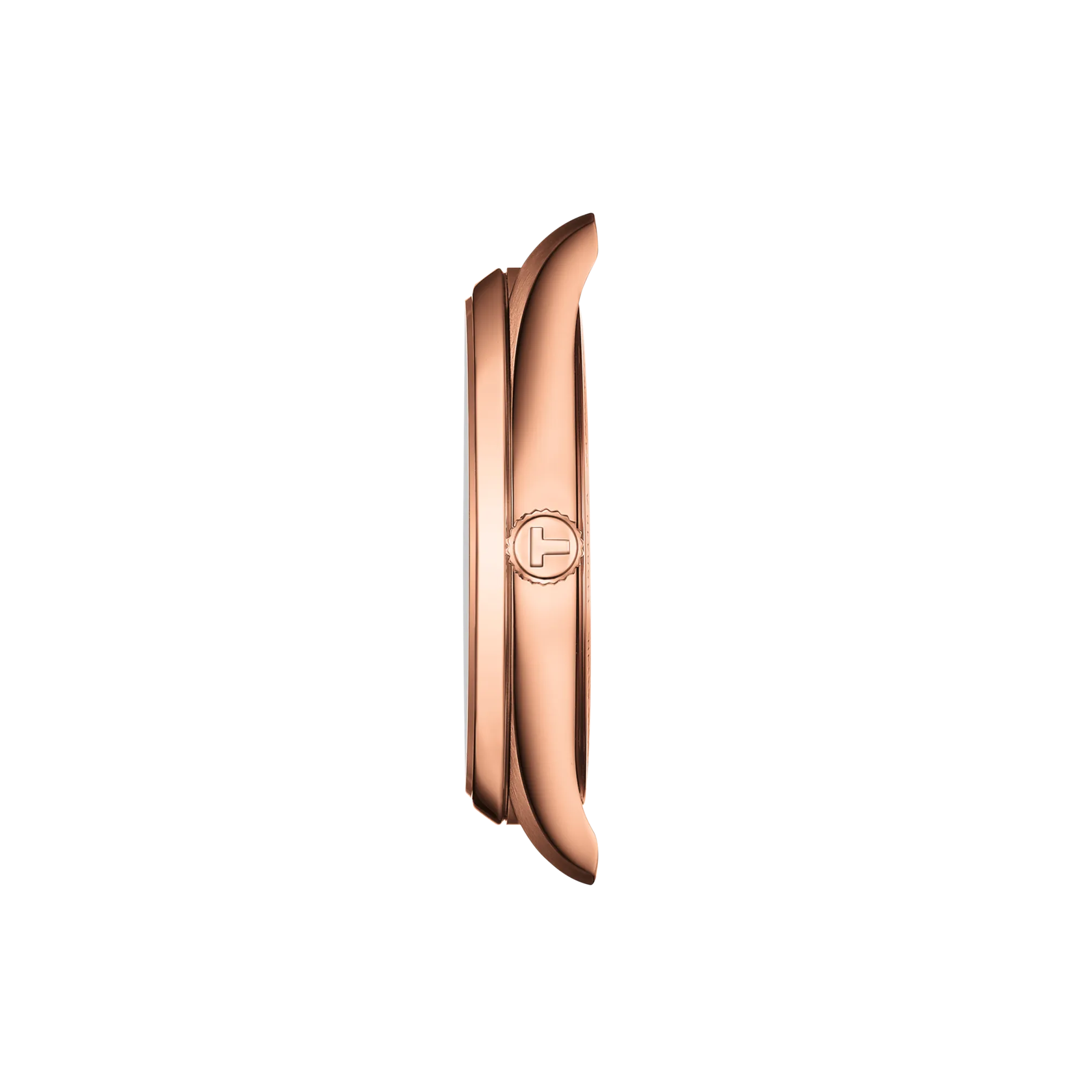 Profile view of the watch case Tissot PR 100 40mm