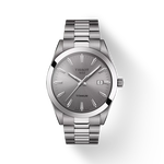 그림자가 있는 티쏘 젠틀맨 티타늄 시계의 전면 보기