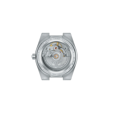 Back view of the watch case Tissot PRX 35mm