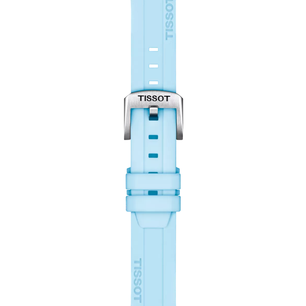 Zoom on Tissot Mavi Silikon Kayış Boynuz Aralığı 18 mm