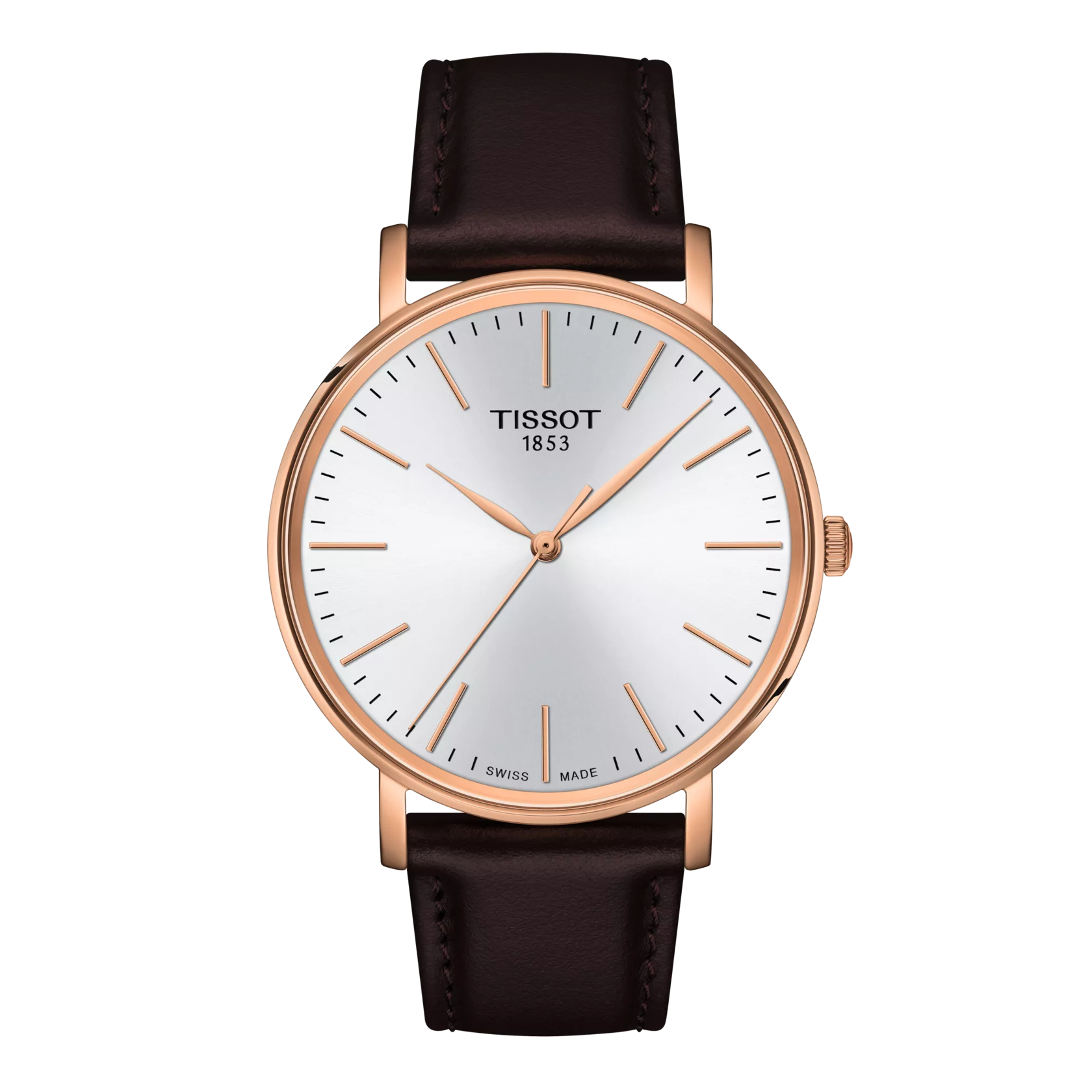 Front view of the watch Tissot Everytime 40mm