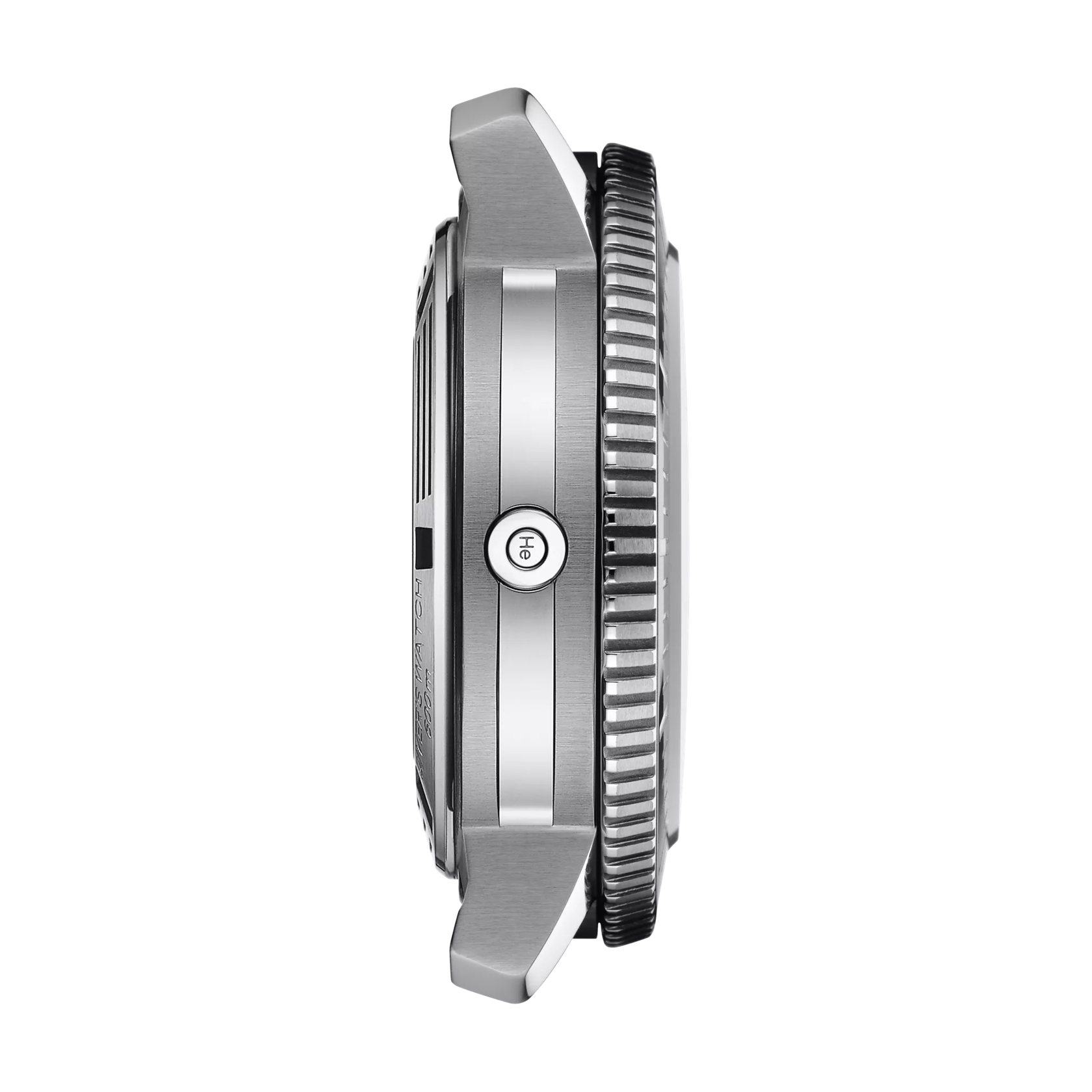 Profile view of the watch case Tissot Seastar 2000 46mm