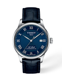 Front view of the watch Tissot Le Locle 39mm with shadow