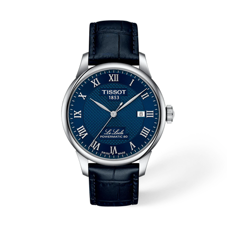 Front view of the watch Tissot Le Locle 39mm with shadow