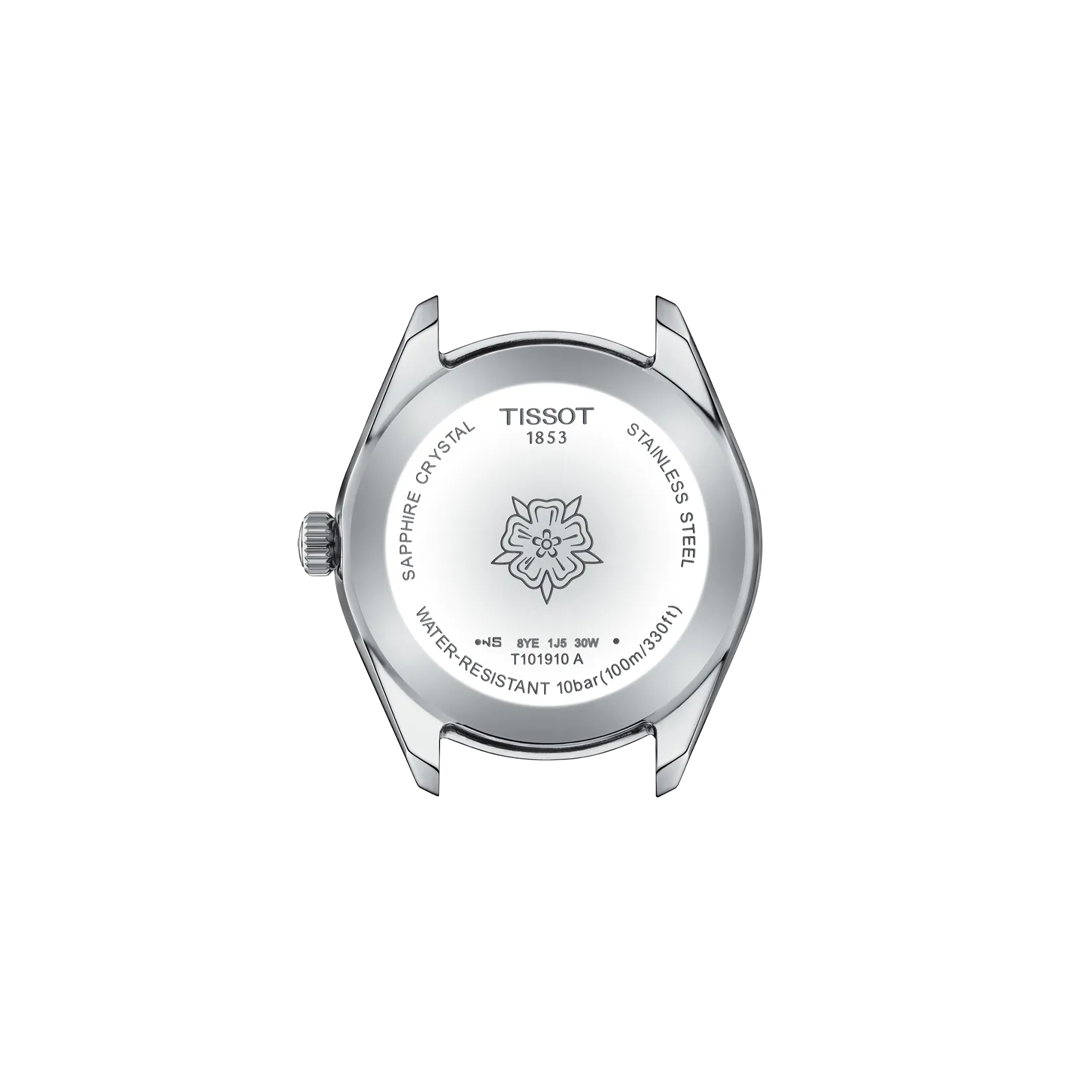 시계 케이스 뒷면 보기 티쏘 PR 100 레이디 스포츠 시크