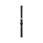 Front view of Originele zwarte leren Tissot-band, aanzet 9mm