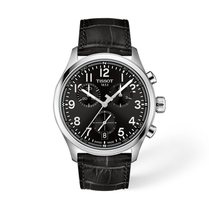 Front view of the watch Tissot Chrono L 42mm with shadow