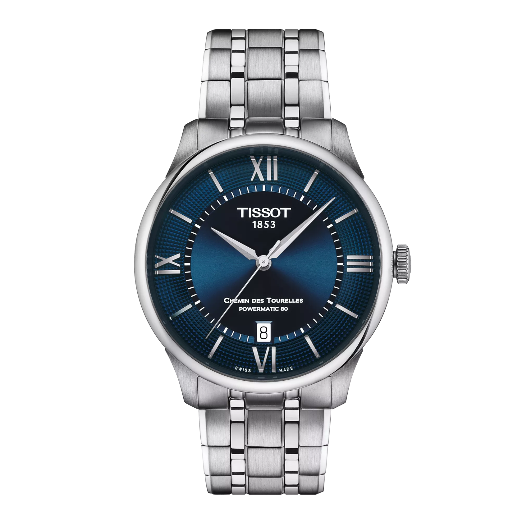 Front view of the watch Tissot Chemin des Tourelles 39mm