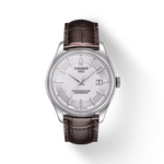 Front view of the watch Tissot Ballade Powermatic 80 COSC with shadow