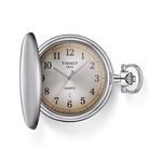 Front view of the watch Tissot Savonnette 48.5mm with shadow