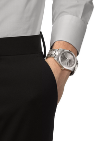 Simulation of the watch Tissot Gentleman 40mm on a wrist