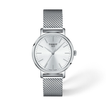 Front view of the watch Tissot Everytime 34mm with shadow