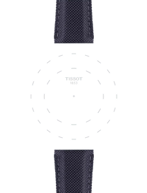 Zoom sur l'entre-corne de Bracelet Officiel Tissot  Tissu Anthracite Entre-cornes 21 mm