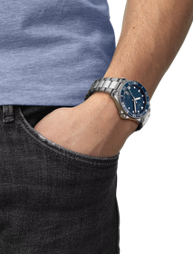 Simulation of the watch Tissot Seastar 1000 40mm on a wrist