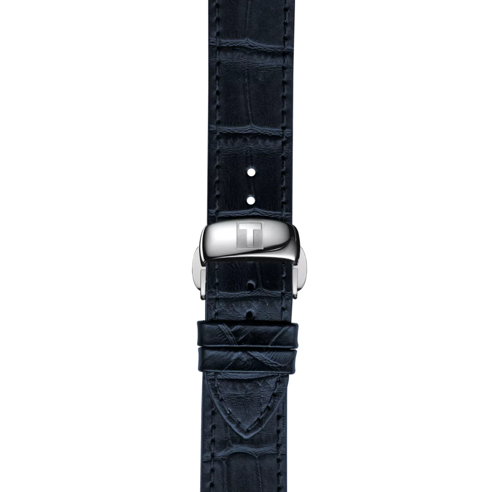 TISSOT ブルー レザーストラップ 19mmのズーム