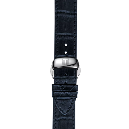 TISSOT ブルー レザーストラップ 19mmのズーム