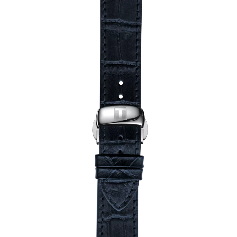 TISSOT ブルー レザーストラップ 19mmのズーム